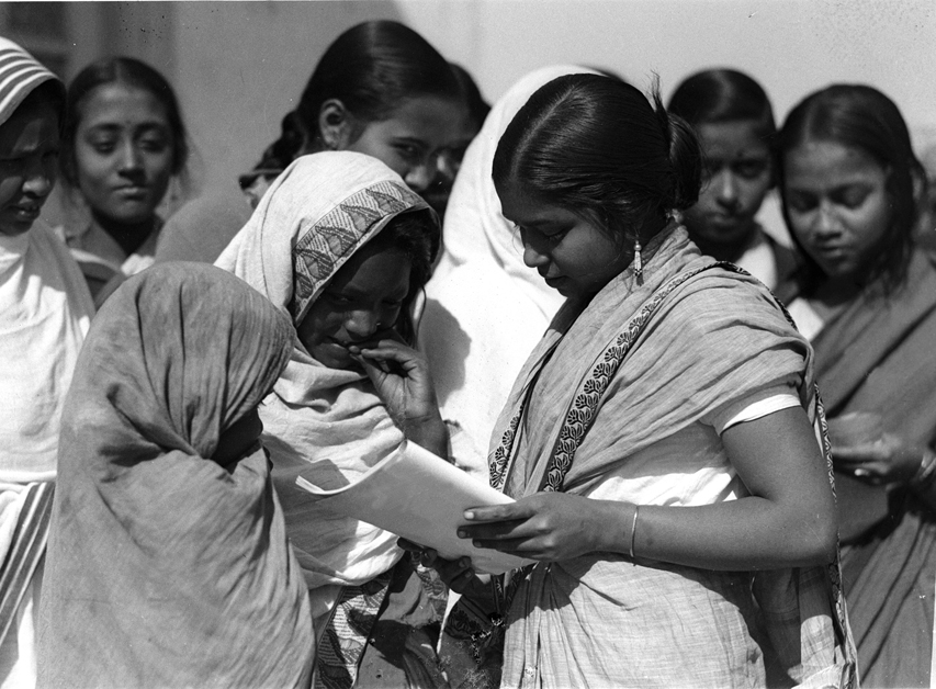 A picture taken to observe Literacy Day in India, 1947.
