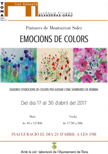 Nueva exposición de las pinturas solidarias de Montserrat Soler en Tona @ Tona