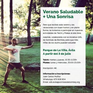 Este verano practica Taichí y Pilates y colabora con Sonrisas de Bombay