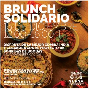 Brunch solidario Surya Muntaner (Barcelona) @ Surya Restaurante Muntaner | Barcelona | Catalunya | España