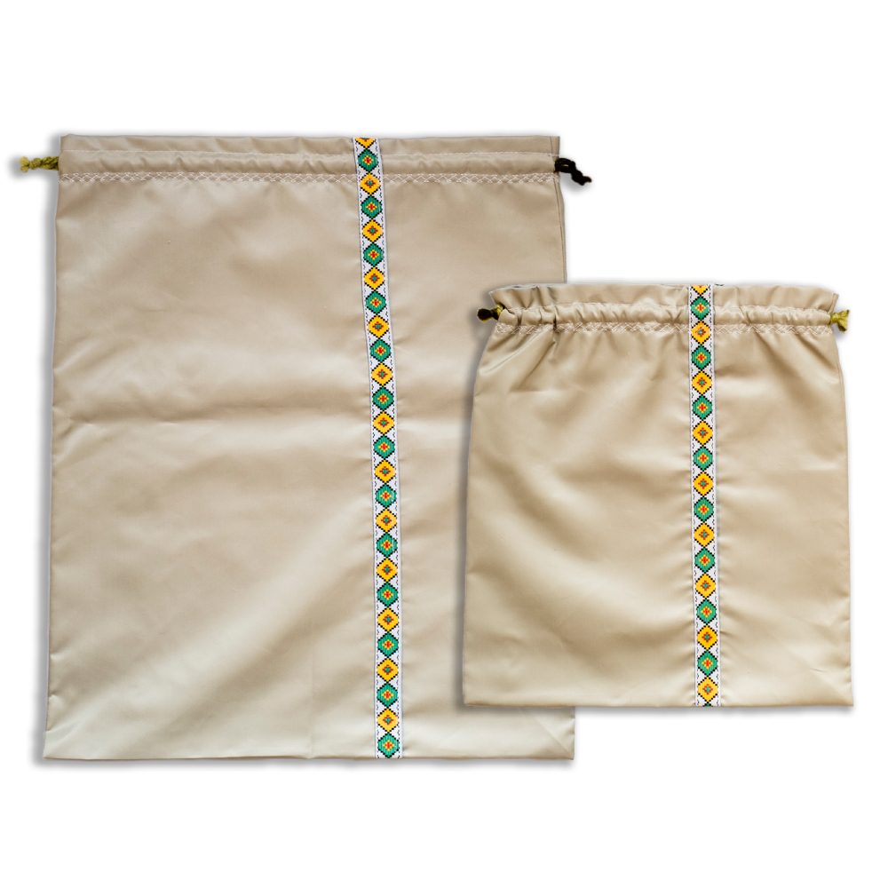 Pack de bolsa pequeña y grande de tela hechas a mano - Imagen 4