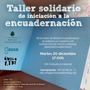 TALLER SOLIDARIO DE INICIACIÓN A LA ENCUADERNACIÓN @ Ávila 1131