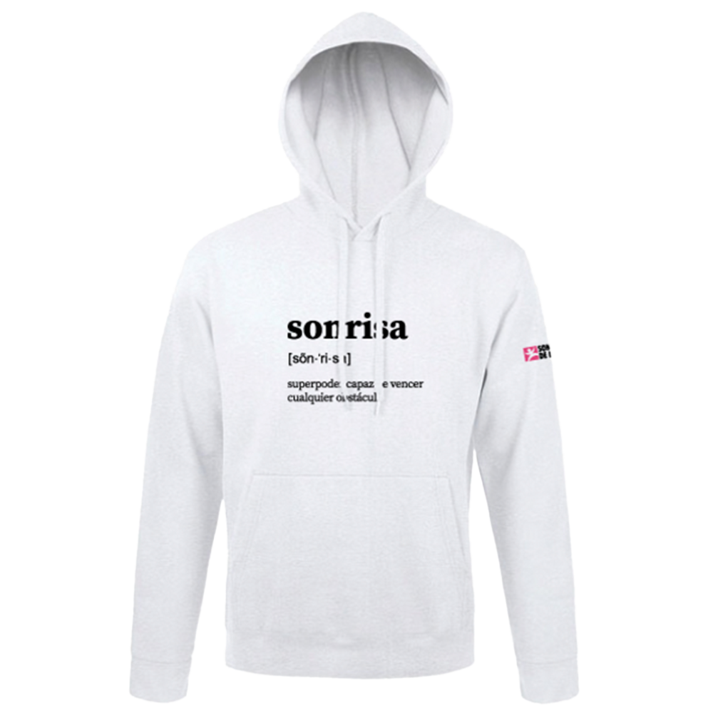 Sudadera solidaria superpoder de la sonrisa