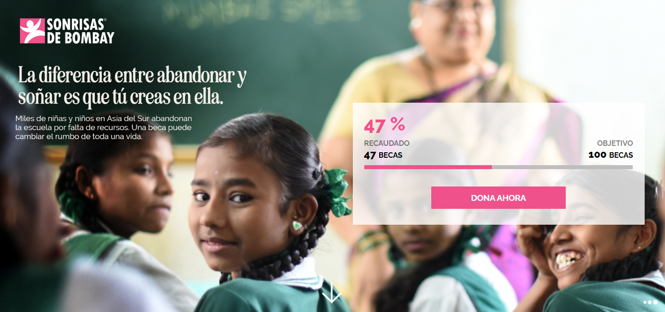 campaña becas sonrisas de bombay